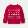Boys Reindeer Fair Isle Sweater - Red