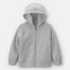 Boys Fleece Zip-Up Hoodie - Grey