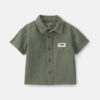 Baby Boy OshKosh Logo Short-Sleeve Button-Down Shirt - Green