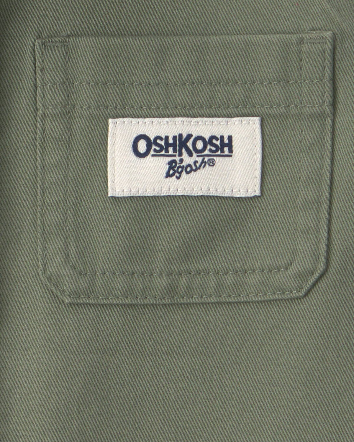 Baby Boy OshKosh Logo Short-Sleeve Button-Down Shirt - Green 3 Baby Boy OshKosh Logo Short-Sleeve Button-Down Shirt - Green