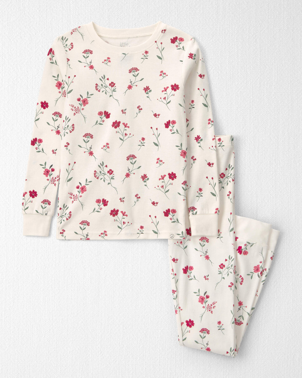 Girls 2-Piece Organic Cotton Pajamas in Rosethorn Hollow 1 Girls 2-Piece Organic Cotton Pajamas in Rosethorn Hollow