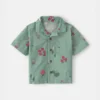 Baby Boy Veggie Fruit Short-Sleeve Button-Down Shirt - Green 8 Baby Boy Veggie Fruit Short-Sleeve Button-Down Shirt - Green