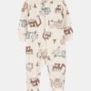 Baby Boy Construction 2-Way Zip Ribbed Sleep & Play Pajamas - Cream 7 Baby Boy Construction 2-Way Zip Ribbed Sleep & Play Pajamas - Cream