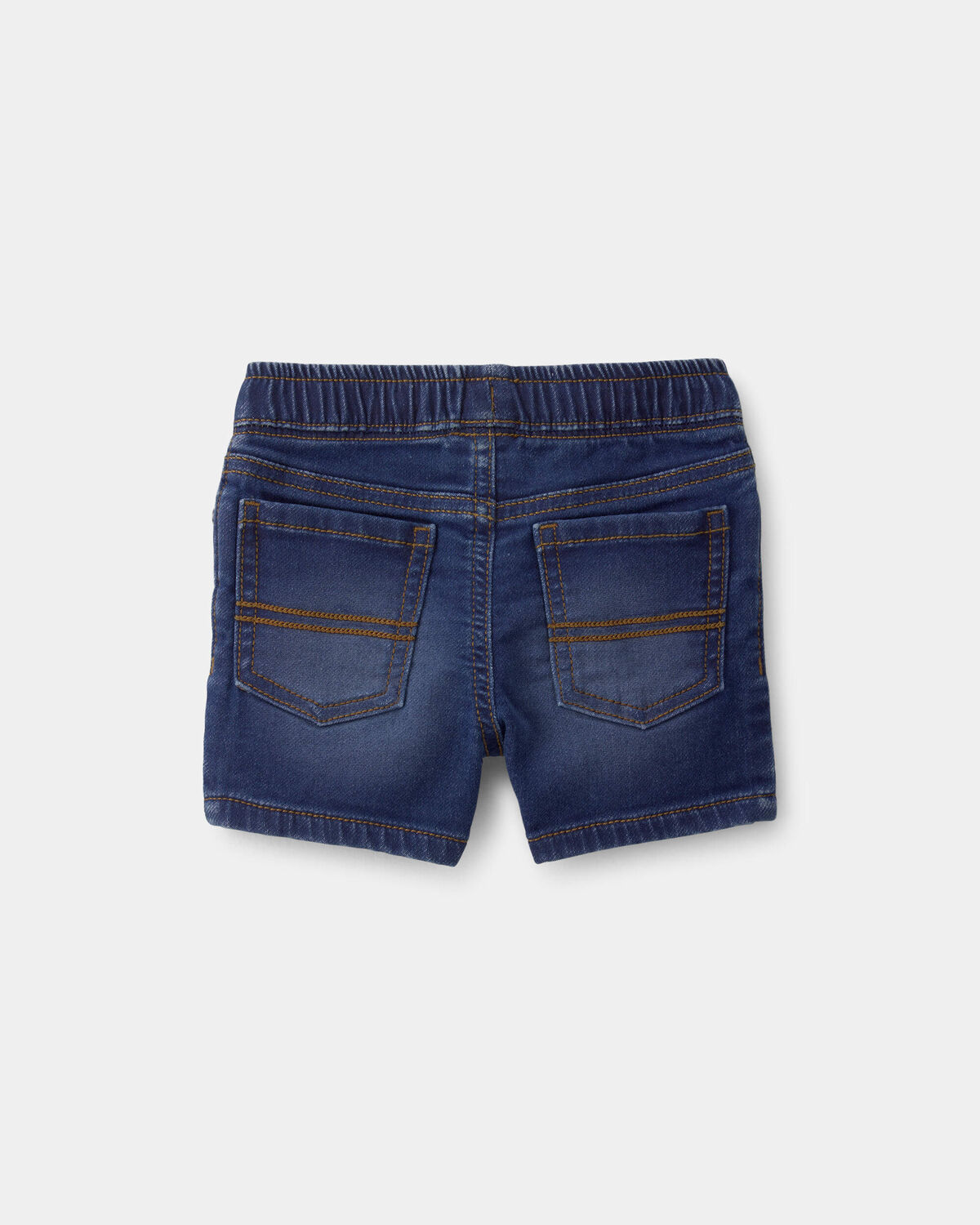 Baby Boy Denim Drawstring Shorts - Dark Wash 2 Baby Boy Denim Drawstring Shorts - Dark Wash