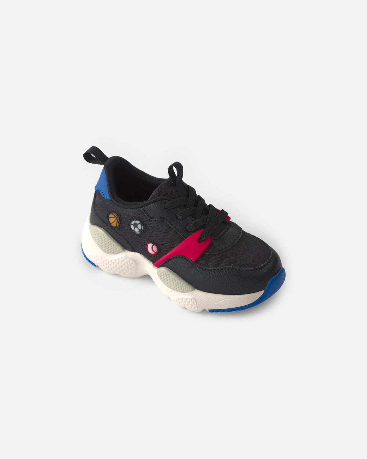 Toddler Boy Light-Up Sports Sneakers - Black 1 Toddler Boy Light-Up Sports Sneakers - Black