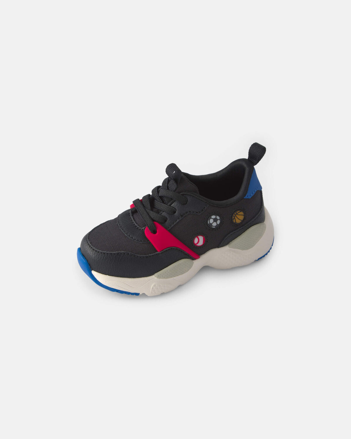 Toddler Boy Light-Up Sports Sneakers - Black 6 Toddler Boy Light-Up Sports Sneakers - Black