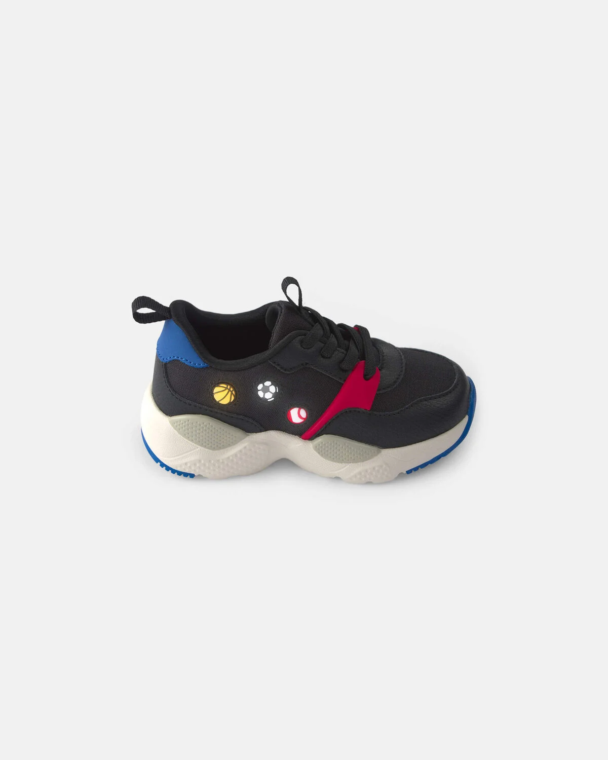 Toddler Boy Light-Up Sports Sneakers - Black 7 Toddler Boy Light-Up Sports Sneakers - Black