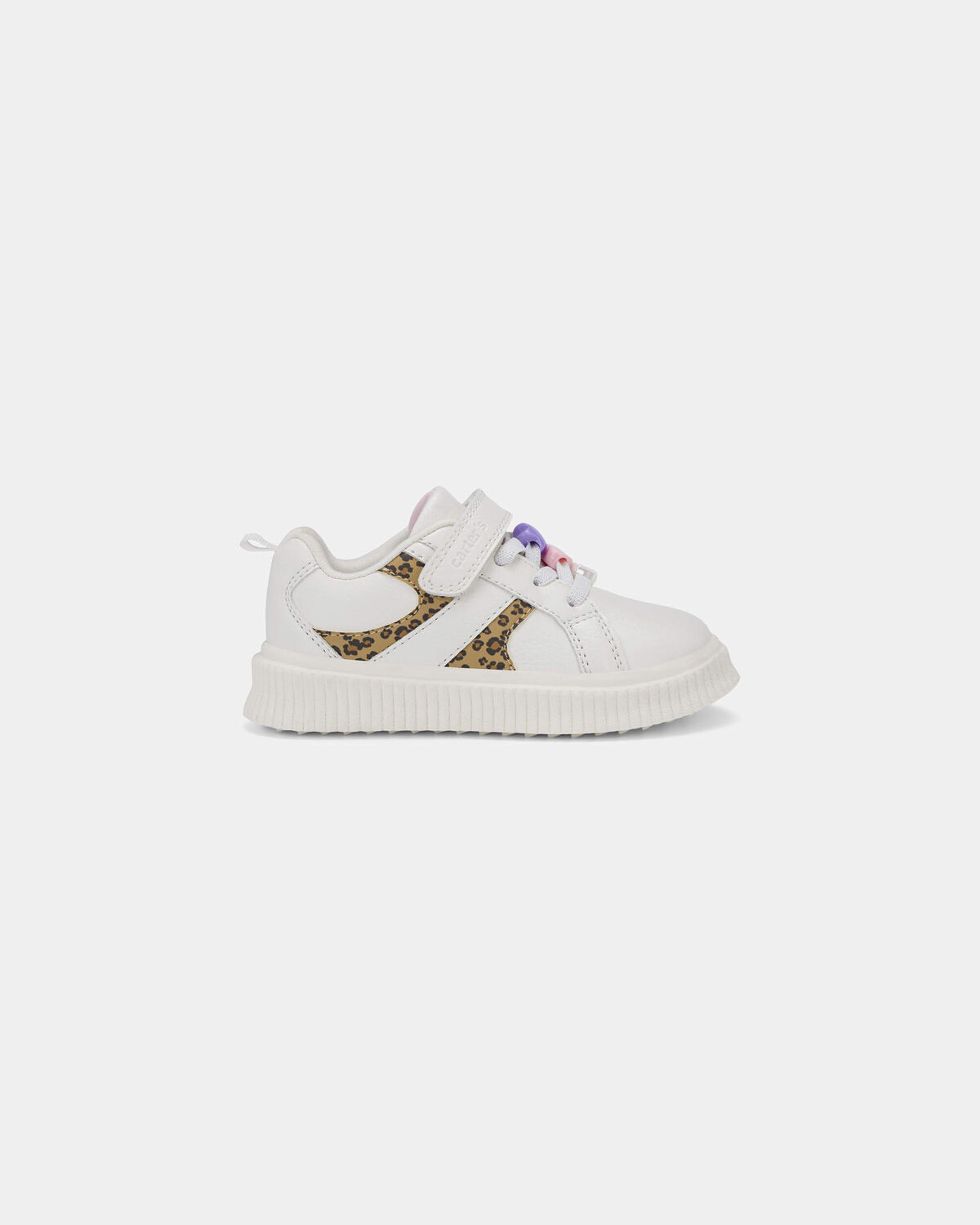 Toddler Girl Leopard Charm Sneakers - White