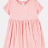 Baby Girl Solid PurelySoft Bodysuit Dress - Pink