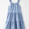Girls Organic Cotton Chambray Dress