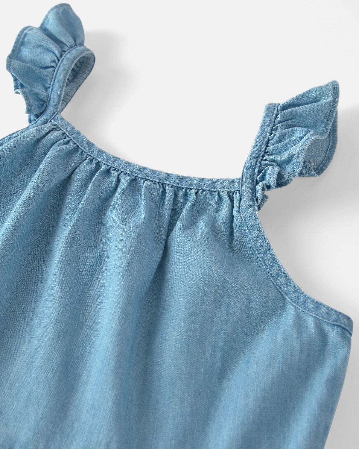 Girls Organic Cotton Chambray Dress 3 Girls Organic Cotton Chambray Dress