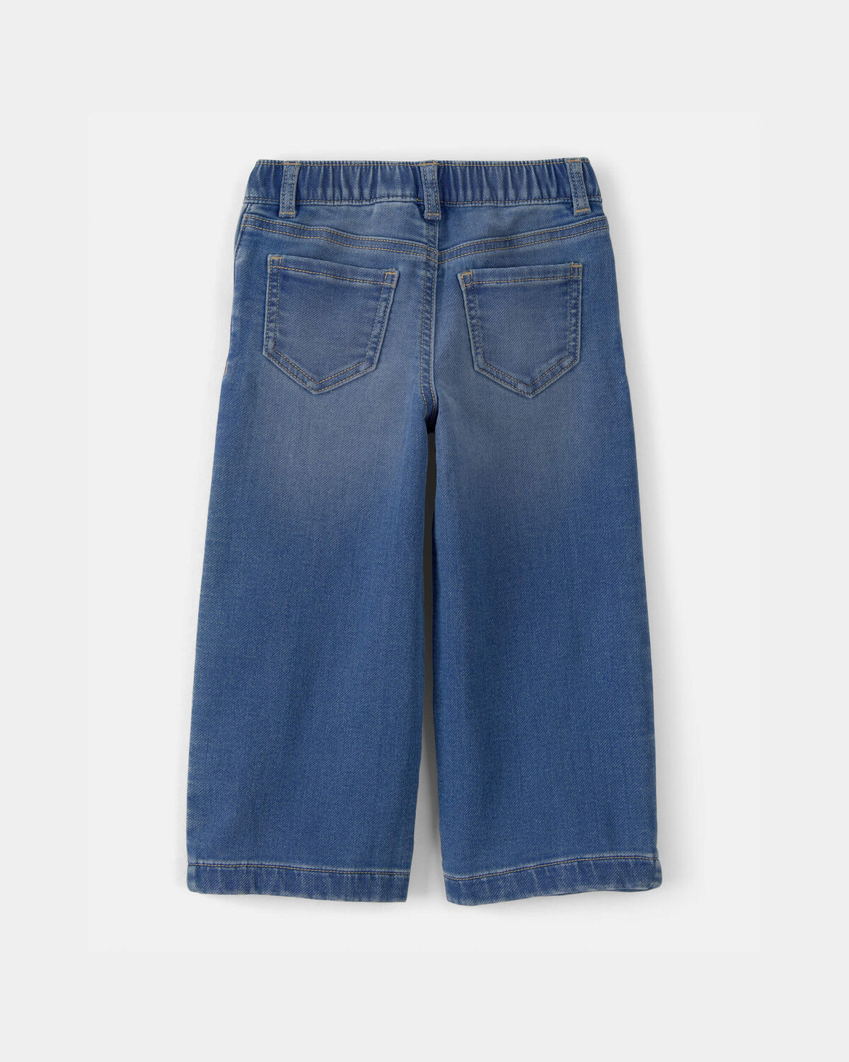 Toddler Girl Drawstring Wide-Leg Jeans - Dark Wash
