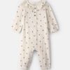 Baby Girl Holly Thermal Long-Sleeve Jumpsuit - Cream