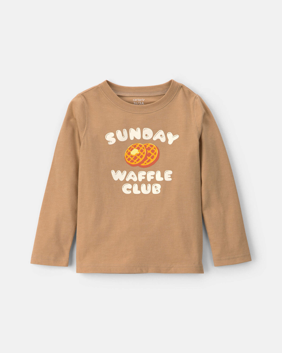 Toddler Boy 'Sunday Waffle Club' Long-Sleeve Graphic Tee - Brown 1 Toddler Boy 'Sunday Waffle Club' Long-Sleeve Graphic Tee - Brown