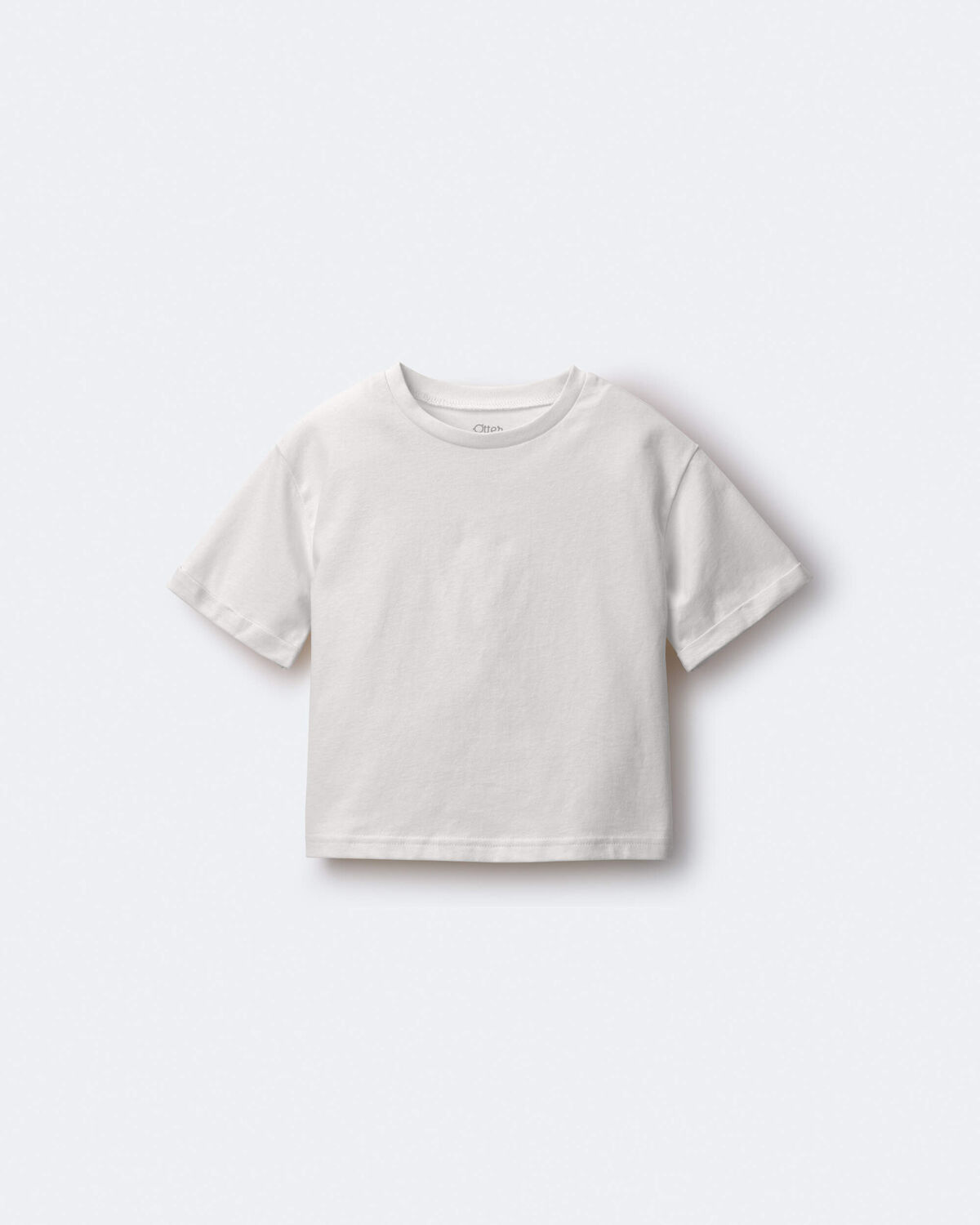 Toddler Rolled Cuff Tee - Cream
