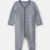 Baby Boy Striped Long-Sleeve Jumpsuit - Navy Blue