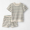 Toddler 2-Piece Terry Top & Short Set Made with Organic Cotton in Stripes