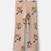 Toddler Girl Floral Cotton Pull-On Stretch Flare Leggings - Tan