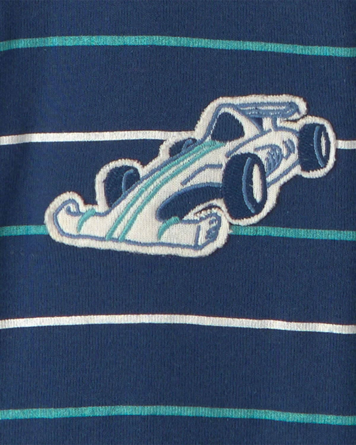 Baby Boy 3-Pack Racecar 100% Cotton 1-Piece Pajama Sets - Green/Blue/Cream 2 Baby Boy 3-Pack Racecar 100% Cotton 1-Piece Pajama Sets - Green/Blue/Cream
