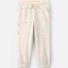 Toddler Girl Polka Dot Fleece Joggers - Cream 4 Toddler Girl Polka Dot Fleece Joggers - Cream