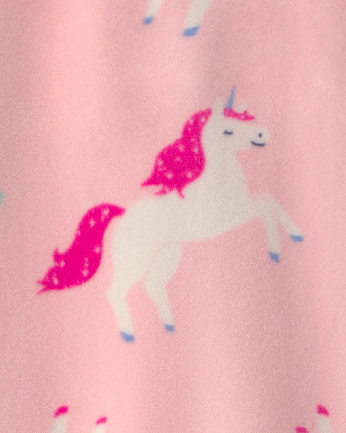Toddler Girl 1-Piece Unicorn DreamPlush Snug Fit Pajama - Pink 3 Toddler Girl 1-Piece Unicorn DreamPlush Snug Fit Pajama - Pink