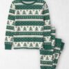 Kids 2-Piece Fair Isle Waffle Knit Pajamas Made with Organic Cotton 6 Kids 2-Piece Fair Isle Waffle Knit Pajamas Made with Organic Cotton