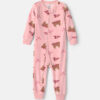 Baby Girl 1-Piece Bears & Bows 2-Way Zip DreamPlush Snug Fit Pajama - Pink 8 Baby Girl 1-Piece Bears & Bows 2-Way Zip DreamPlush Snug Fit Pajama - Pink
