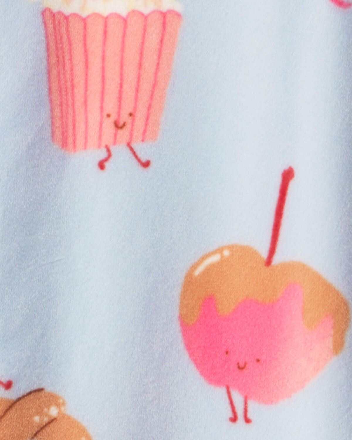 Toddler Girl 1-Piece Festival Treats DreamPlush Snug Fit Footed Pajama - Blue 3 Toddler Girl 1-Piece Festival Treats DreamPlush Snug Fit Footed Pajama - Blue