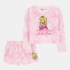 Kid Super Mario Bros™ Princess Peach Print Loose Fit 2-Piece Pajamas - Pink