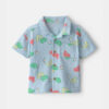 Toddler Boy Pool Floatie Short-Sleeve Button-Down Shirt - Blue 5 Toddler Boy Pool Floatie Short-Sleeve Button-Down Shirt - Blue