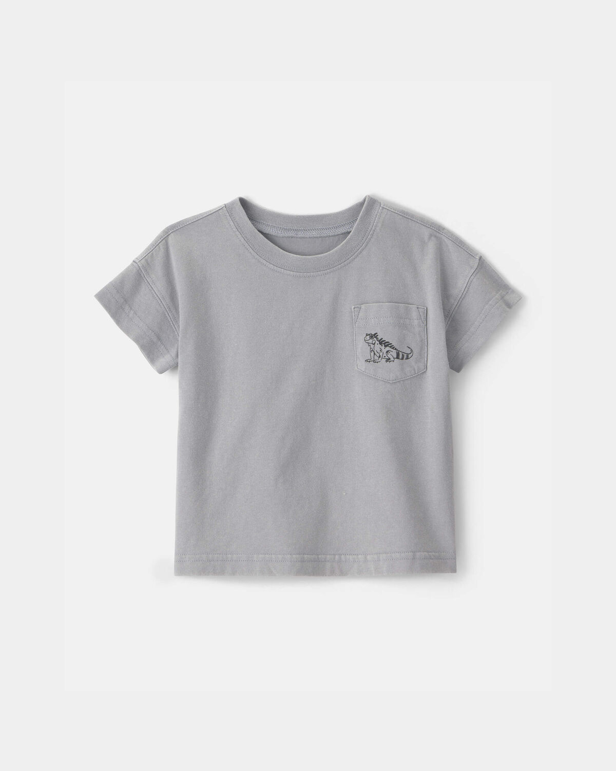 Baby Boy Lizard Pocket Tee - Grey