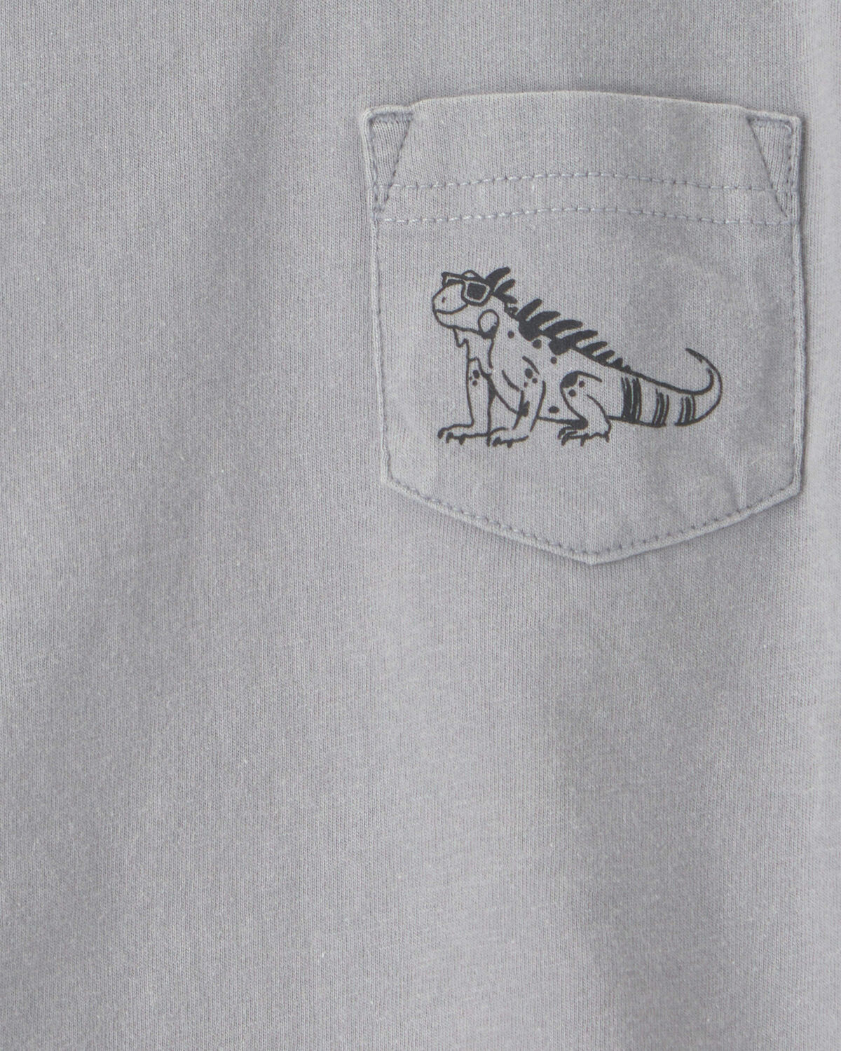 Baby Boy Lizard Pocket Tee - Grey