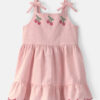 Toddler Girl Cherry Sleeveless Dress - Pink