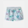 Toddler Boy Tropical Beach Swim Trunks - Blue