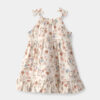 Baby Girl Floral Sleeveless Dress - Cream