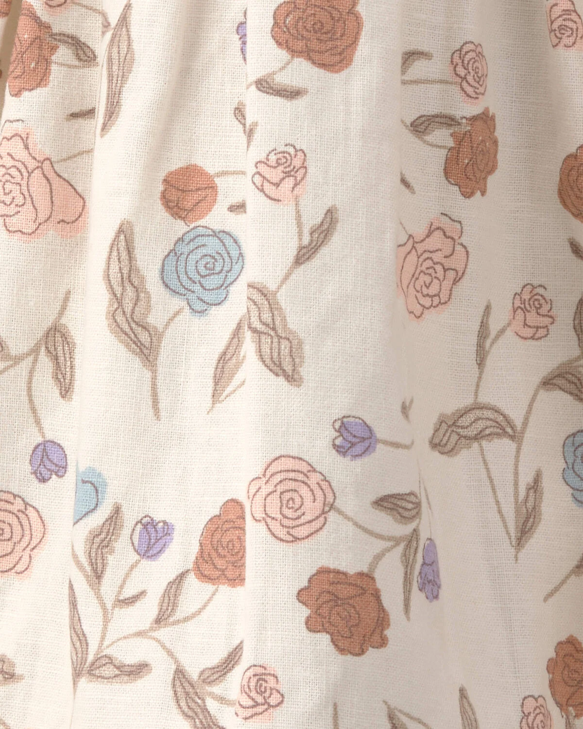 Baby Girl Floral Sleeveless Dress - Cream 3 Baby Girl Floral Sleeveless Dress - Cream