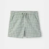 Toddler Boy Gingham Poplin Shorts - Green 4 Toddler Boy Gingham Poplin Shorts - Green
