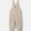 Toddler Teddy Fleece Overalls - Cream