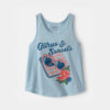 Girls 'Citrus & Sunsets' Graphic Tank - Blue