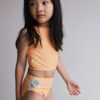 Toddler Girl Floral Tankini Set - Orange