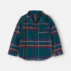 Toddler Boy Plaid Flannel Button-Down Shirt - Green/Blue/Brown