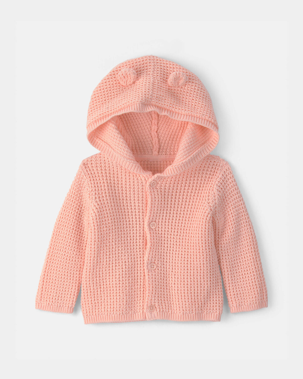Baby Girl Bear Ears Hooded Sweater - Orange