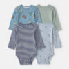 Baby Boy 4-Pack Dinosaur Long-Sleeve Bodysuits