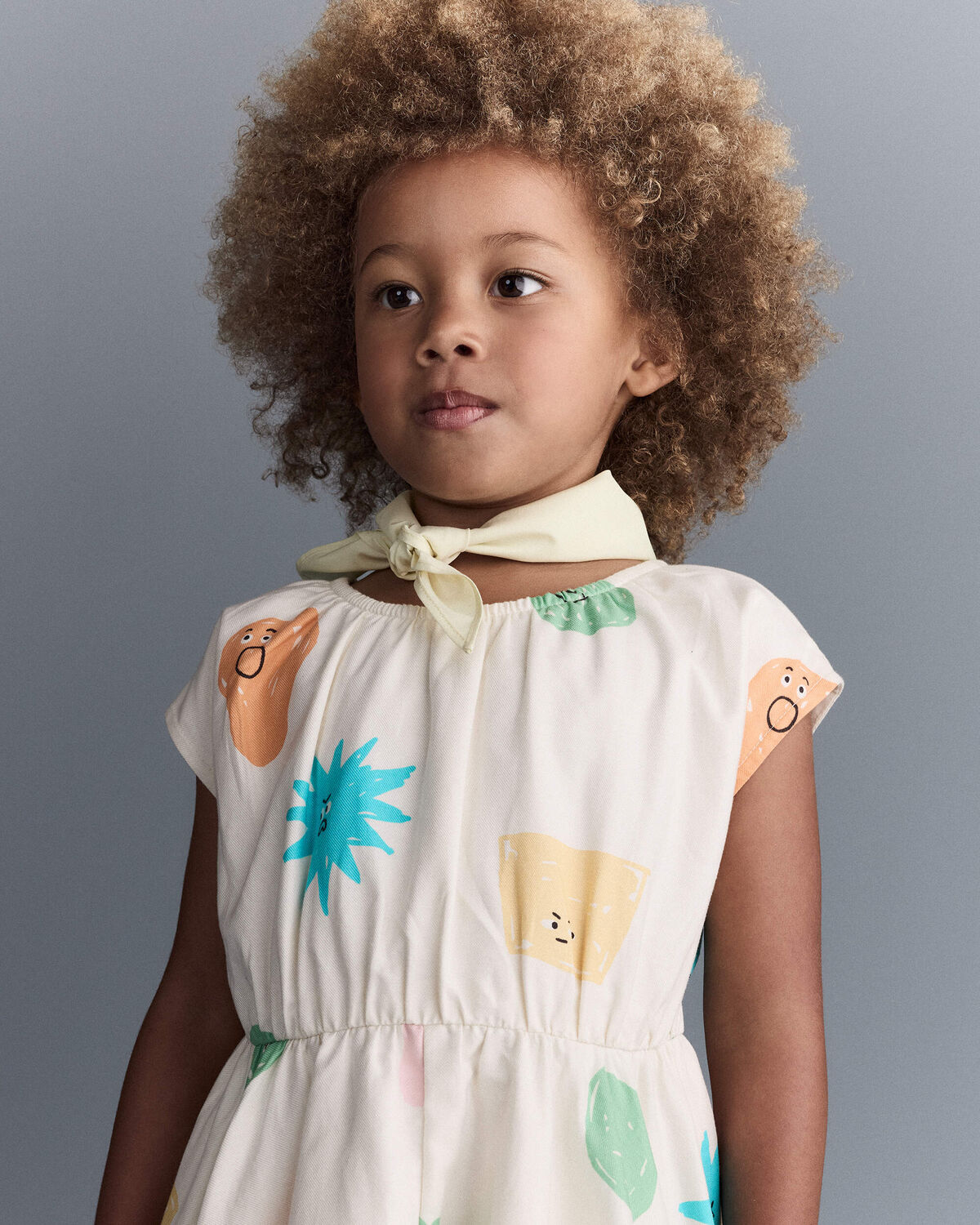 Toddler Girl Avenue Twirl™ Dress in Character Print - Cream 3 Toddler Girl Avenue Twirl™ Dress in Character Print - Cream