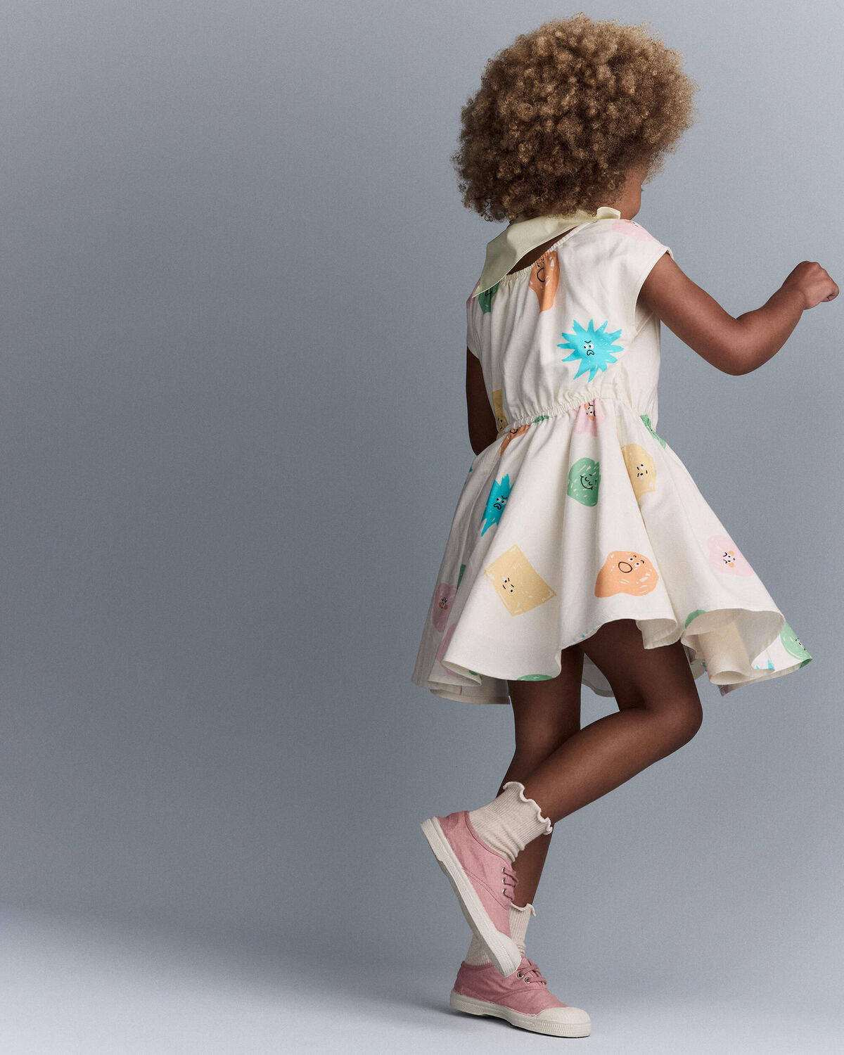 Toddler Girl Avenue Twirl™ Dress in Character Print - Cream 4 Toddler Girl Avenue Twirl™ Dress in Character Print - Cream