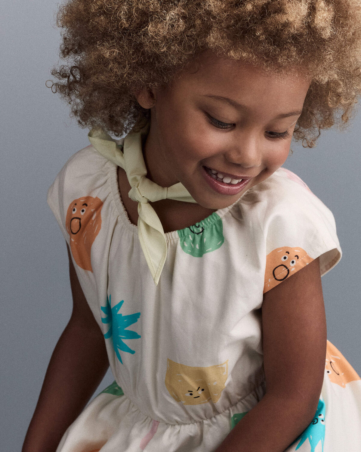 Toddler Girl Avenue Twirl™ Dress in Character Print - Cream 5 Toddler Girl Avenue Twirl™ Dress in Character Print - Cream