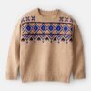 Boys Fair Isle Sweater - Brown
