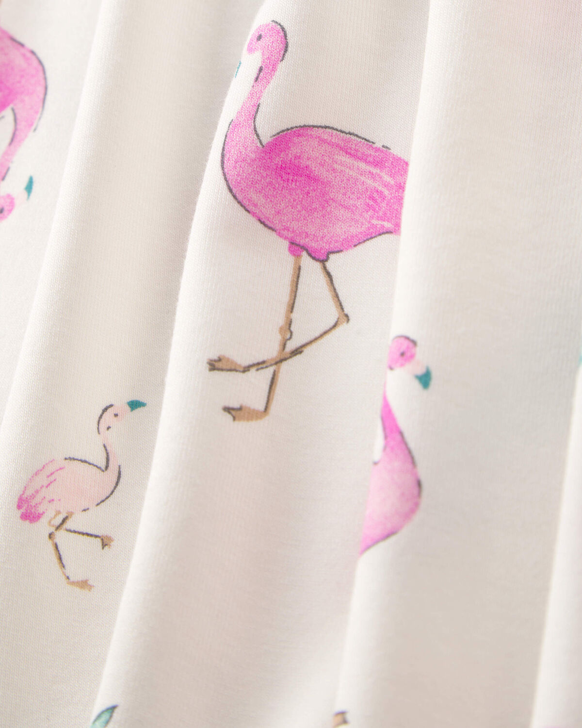 Baby Girl 2-Pack Flamingo PurelySoft Sleeveless Romper Set - Pink/Ivory