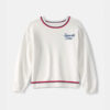 Girls 'Seaside Crew' Nautical Sweater - White