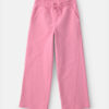 Girls French Terry Wide-Leg Pants - Pink